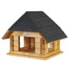 Vogelfutterhaus, Braun/schwarz, 39 X 50 X H 41 Cm -Gartenbedarf Geschäft 0910101481 Koelle Vogelfutterhaus gross Kiefernholz gebeizt 114700