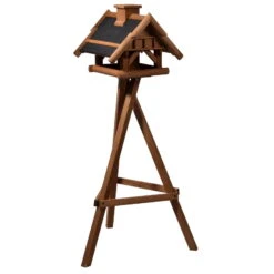 Vogelhaus Inkl. Ständer, Holz, Bernstein, 39 X 38 X 33 Cm -Gartenbedarf Geschäft 0910101485 Vogelhaus inkl Staender 5 111709