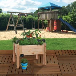 Kinderhochbeet 'Sophia', Naturbelassen, Ca. 70 X 50 X 56 Cm -Gartenbedarf Geschäft 0920500145 Koelles Beste Kinderhochbeet Sophia 1 114690