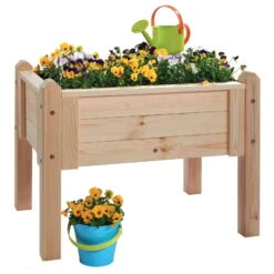 Kinderhochbeet 'Sophia', Naturbelassen, Ca. 70 X 50 X 56 Cm -Gartenbedarf Geschäft 0920500145 Koelles Beste Kinderhochbeet Sophia 4 114688