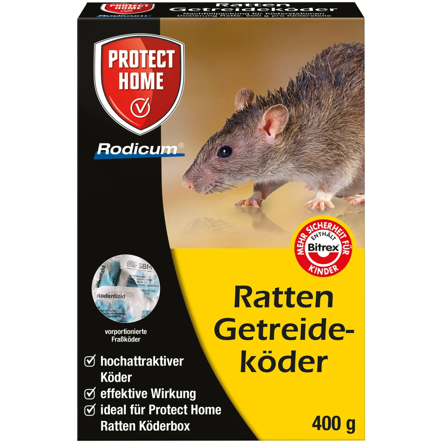 Protect Home Ratten-Getreideköder 3 Protect Home Ratten-Getreideköder