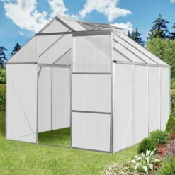 Basic Gewächshaus Mit Aluminiumrahmen, Silber -Gartenbedarf Geschäft 0980200191 Basic Gewaechshaus 103993