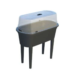 Hochbeet Mit Deckel, Anthrazit, L80 X B40 X H83 Cm -Gartenbedarf Geschäft 0980250146 Hochbeet mit Beinen und Deckel anthrazit 2 88863