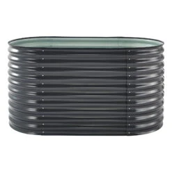 Neue Veröffentlichungen -Gartenbedarf Geschäft 0980250148 Hochbeet Welle oval Stahlblech mit Kantenschutz anthrazit 2 94158