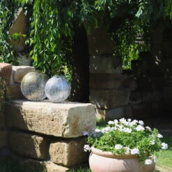 Kölle Solarlaterne Jumbo Damast, Silber Matt, Höhe 32 Cm, Ø 30 Cm -Gartenbedarf Geschäft 2950100471 2950100470 Damast 1 113716 1