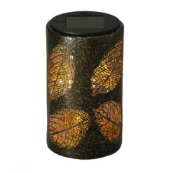 Solarleuchte Blatt, Antik Bronze, 9,0 X 9,0 X 15,3 Cm -Gartenbedarf Geschäft 2950100547 Solar Lampe Blatt 2 90062