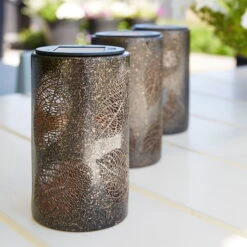 Solarleuchte Blatt, Antik Bronze, 9,0 X 9,0 X 15,3 Cm -Gartenbedarf Geschäft 2950100547 Solar Lampe Blatt 4 90063