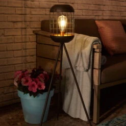 Solarlaterne 'Lighthouse', Schwarz, Metall, Höhe 92 Cm -Gartenbedarf Geschäft 2950100608 Solar Motive Laterne metall Modell Lighthouse H92cm 6 96753