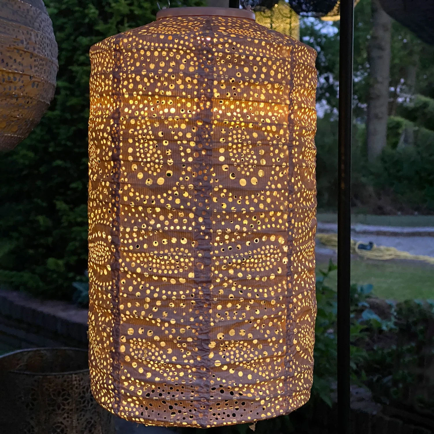 Solarlaterne 'Cylinder 18', Pink, Ø 18 X 33 Cm 3 Solarlaterne 'Cylinder 18', Pink, Ø 18 X 33 Cm