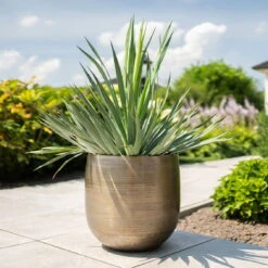 Pflanzgefäß 'Rowen', Gold, Ø 42 X H 41 Cm 13 Pflanzgefäß 'Rowen', Gold, Ø 42 X H 41 Cm -Gartenbedarf Geschäft 3210801622 Pflanzgefaess Rowen gold D 42 x H 41 cm 1 114988