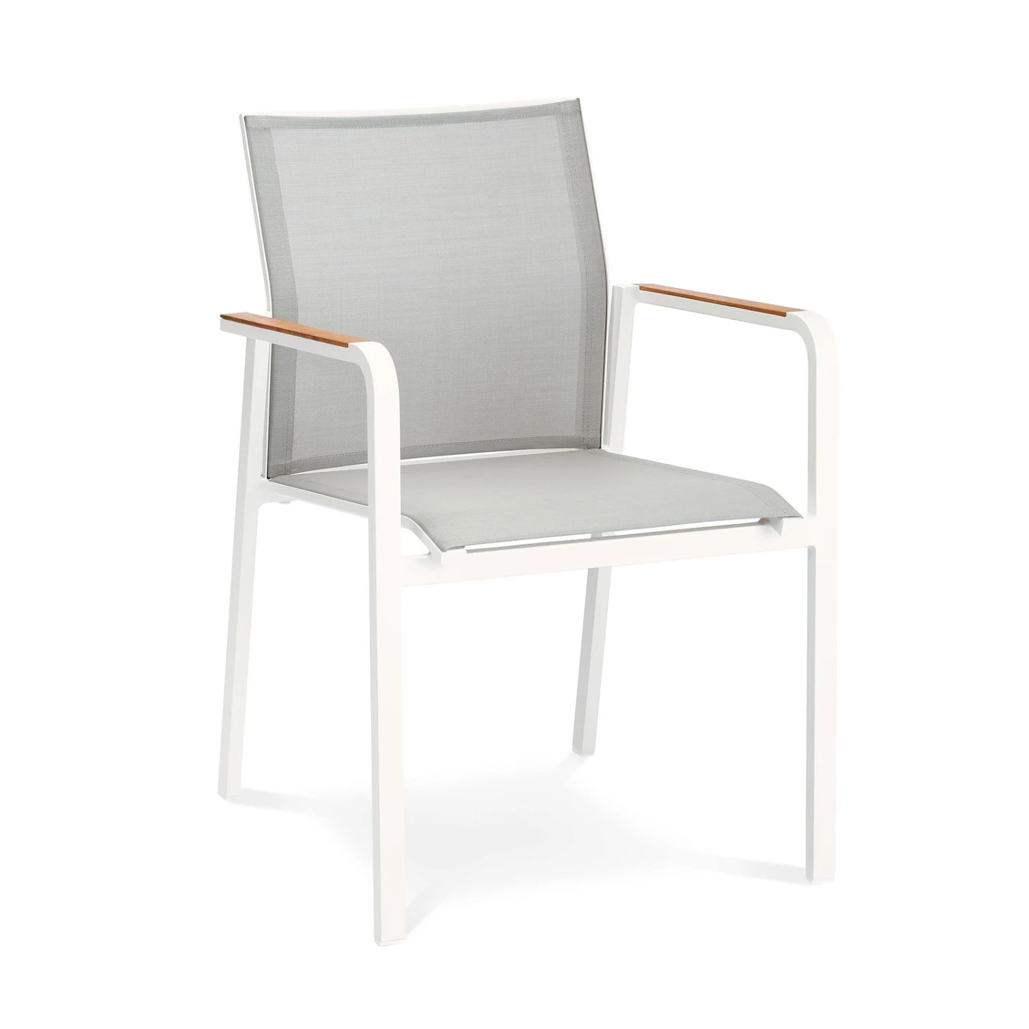 Best Stapelsessel "Paros" Mit Teak-Armlehnen, Filigran, Rostfrei, Komfortabel 3 Best Stapelsessel "Paros" Mit Teak-Armlehnen, Filigran, Rostfrei, Komfortabel