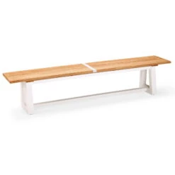 Best Alu-Bank Campione, Teakholz, Weiß, 45 X 220 X 40 Cm -Gartenbedarf Geschäft 3910302555 Alu Bank Campione m Teakbelattung weiss ca220x40x45cm 71126