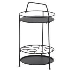 Beistelltisch 'Siero', Siena Garden, Anthrazit, Höhe 74 X Ø 41 Cm -Gartenbedarf Geschäft 3910302596 Beistelltisch Siero Stahl matt schwarz Masse D42cm H74cm 1 84307