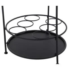 Beistelltisch 'Siero', Siena Garden, Anthrazit, Höhe 74 X Ø 41 Cm -Gartenbedarf Geschäft 3910302596 Beistelltisch Siero Stahl matt schwarz Masse D42cm H74cm 8 84308