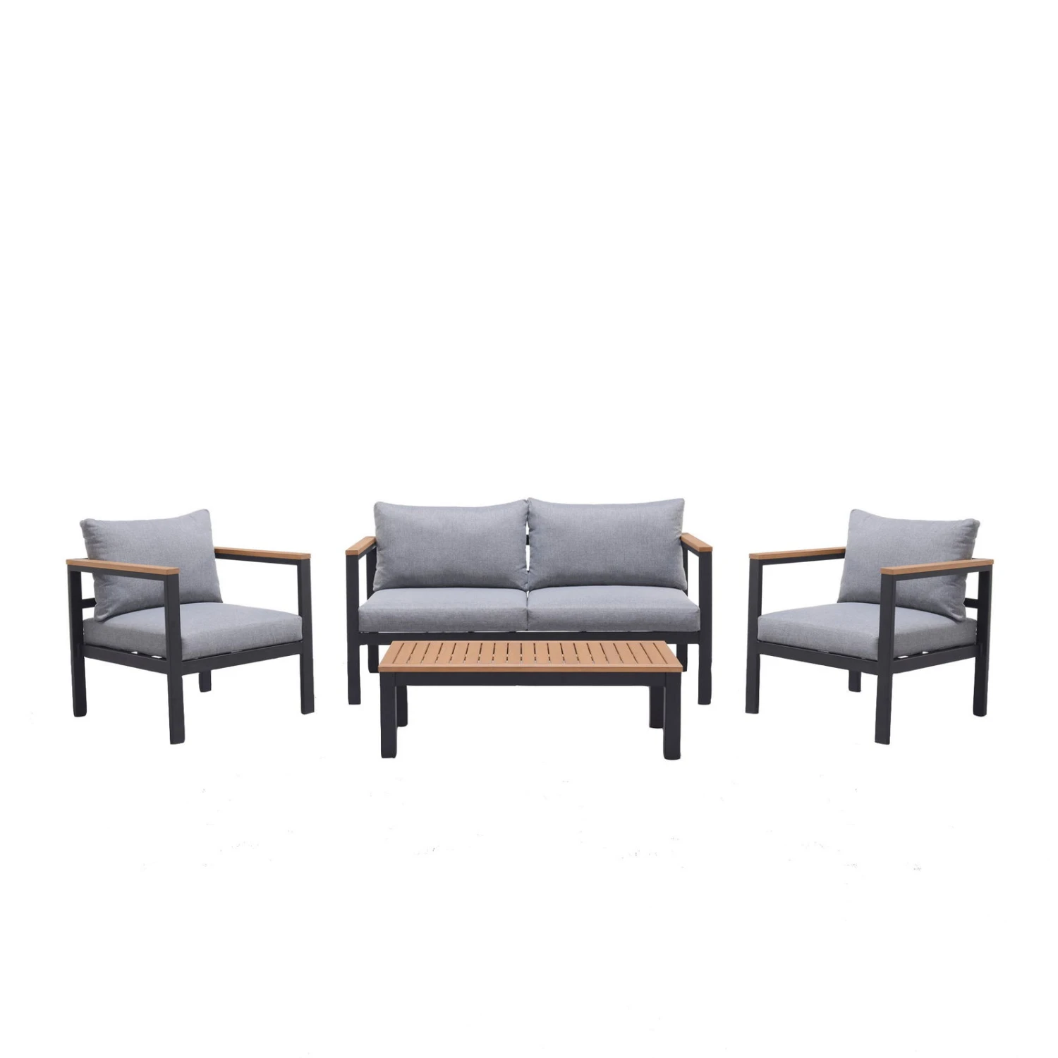 Loungeset 'Kingsbury' Inkl. Auflagen, 5tlg., Dunkelgrau 3 Loungeset 'Kingsbury' Inkl. Auflagen, 5tlg., Dunkelgrau