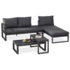 Best Loungegruppe 'Navarino', 4lgt., Anthrazit 2 Best Loungegruppe 'Navarino', 4lgt., Anthrazit -Gartenbedarf Geschäft 3910302684 Loungegruppe Navarino 4tlg anthrazit anthrazit 4 100745