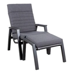 Loungesessel 'Paris', Grau/schwarz -Gartenbedarf Geschäft 3910302694 Loungesessel Paris inkl Auflage 9 118554