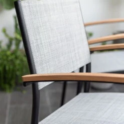 Stapelsessel 'Vera', Mattschwarz/birkengrau, Ca. 83 X 55 X 55 Cm 11 Stapelsessel 'Vera', Mattschwarz/birkengrau, Ca. 83 X 55 X 55 Cm -Gartenbedarf Geschäft 3910302710 Alu Stapelsessel Vera matt schwarz Textilen birkengrau 21 4 119301