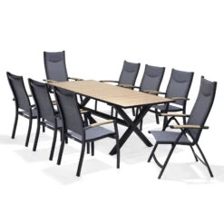 Stapelsessel 'Panama', Schwarz/grau, Ca. 100 X 65 X 62 Cm 9 Stapelsessel 'Panama', Schwarz/grau, Ca. 100 X 65 X 62 Cm -Gartenbedarf Geschäft 3910302712 Alu Stapelstuhl Panama schwarz Textilen 3D mesh grau 1 119336