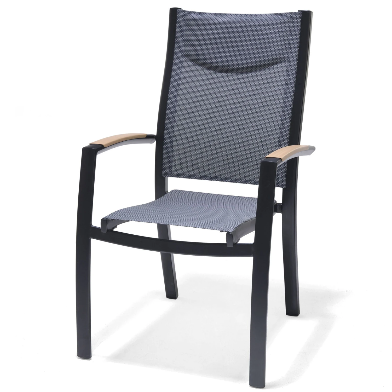 Stapelsessel 'Panama', Schwarz/grau, Ca. 100 X 65 X 62 Cm 3 Stapelsessel 'Panama', Schwarz/grau, Ca. 100 X 65 X 62 Cm