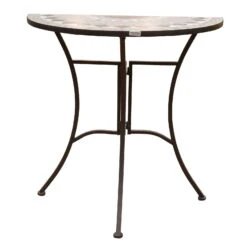 Siena Garden Anstelltisch, Como, Matt Schwarz, Ca. 71 X 70 X 35,5 Cm -Gartenbedarf Geschäft 3910801481 Anstelltisch Como ca35x70xH71cm matt schwarz Mosaik dunkelgrau 75005