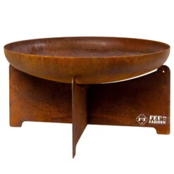 Edelstahl-Feuerstelle 'X 50', Schwarz, 28 X 55 Cm