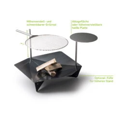 Höfats TRIPLE 90 Feuerschale In Schwarz, Maße 90 X 78 X 24 Cm 12 Höfats TRIPLE 90 Feuerschale In Schwarz, Maße 90 X 78 X 24 Cm -Gartenbedarf Geschäft 3920150074 TRIPLE 90 Feuerschale 90x78x24cm 6 57572