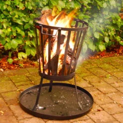 Bodenplatte Für Feuerkorb, Schwarz, Weichstahl, Ca. 50,3 X 50,3 X 3 Cm, 1,47 Kg -Gartenbedarf Geschäft 3920150145 Bodenplatte Feuerkorb 1 113471