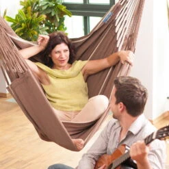 LA SIESTA Hängestuhl Lounger Habana Chocolate, Aus Bio-Baumwolle 14 LA SIESTA Hängestuhl Lounger Habana Chocolate, Aus Bio-Baumwolle -Gartenbedarf Geschäft 3940200258 Haengestuhl Lounger Habana chocolate BioBaumwolle 01 47087