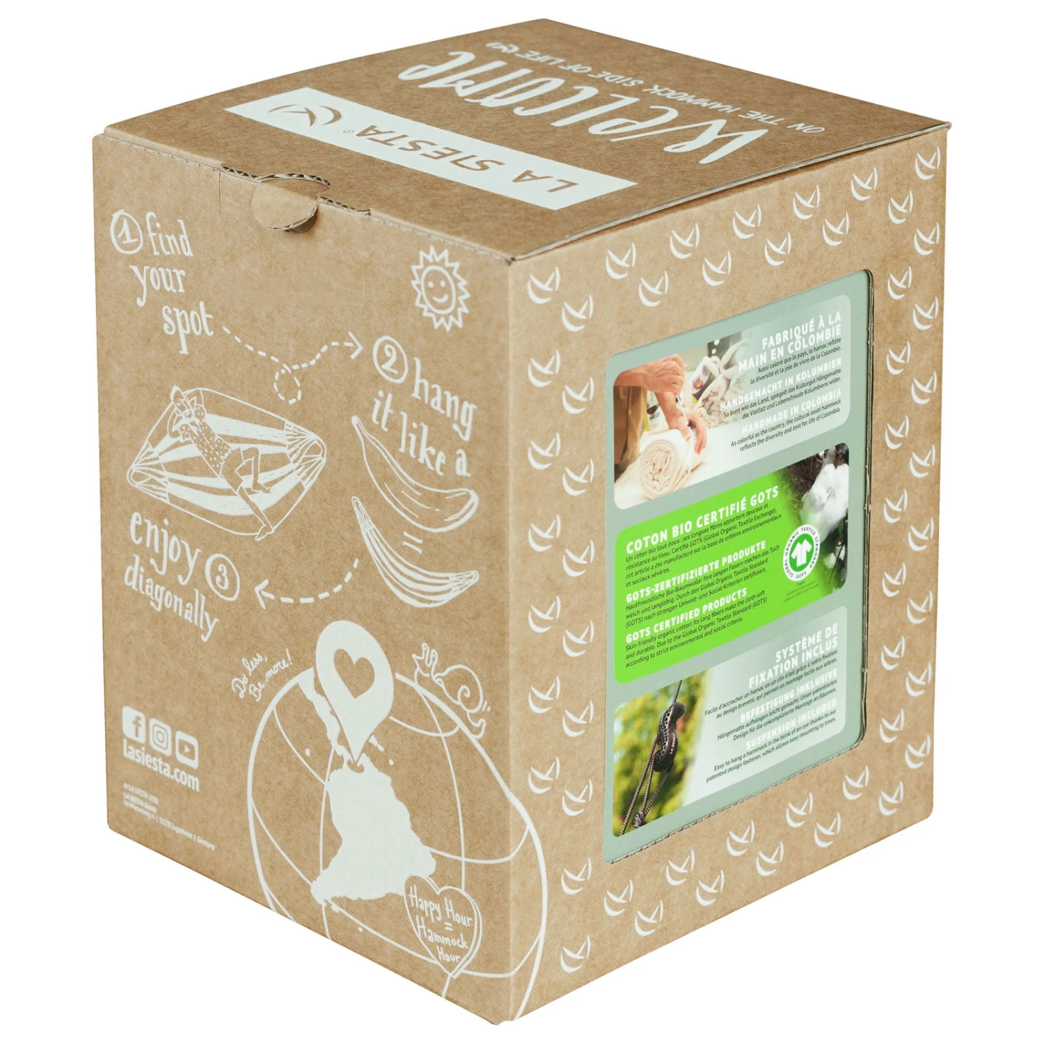 Single-Hängematte 'Paloma', La Siesta, Grau, Bio-Baumwolle, 26 X 21 X 19 Cm 6 Single-Hängematte 'Paloma', La Siesta, Grau, Bio-Baumwolle, 26 X 21 X 19 Cm – Bild 4