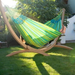 LA SIESTA Doppel-Hängematte 'Brisa' -Gartenbedarf Geschäft 3940200308 Doppel Haengematte Brisa Lime wetterbestaendig 12 86052