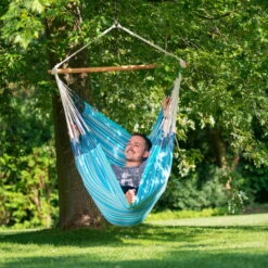 LA SIESTA Hängesessel 'Habana Azure', Blau 10 LA SIESTA Hängesessel 'Habana Azure', Blau -Gartenbedarf Geschäft 3940200314 Comfort Haengesessel Habana Azure Bio Baumwolle 6 86066