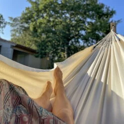 LA SIESTA Hängematte 'Modesta', Latte -Gartenbedarf Geschäft 3940200335 Doppel Haengematte Modesta Latte Bio Baumwolle 3 106107