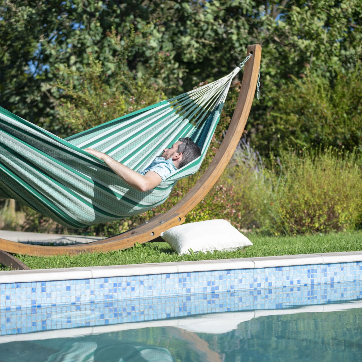 LA SIESTA Hängematte 'Modesta', Agave, Doppel - L 350 X B 160 Cm 5 LA SIESTA Hängematte 'Modesta', Agave, Doppel - L 350 X B 160 Cm – Bild 3