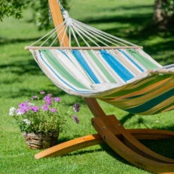 Single Stabhängematte & Gestell, Green Bay -Gartenbedarf Geschäft 3940200346 Single Stabhaengematte Gestell Green Bay Larch Stand FSC 3 106139