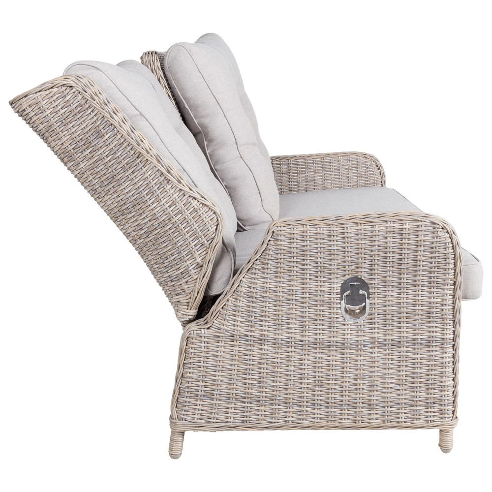 Kölle Geflechtbank 'Heidelberg' 2,5 Sitzer, Inkl. Auflage Stone Grey 6 Kölle Geflechtbank 'Heidelberg' 2,5 Sitzer, Inkl. Auflage Stone Grey – Bild 4