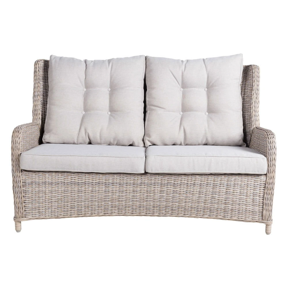 Kölle Geflechtbank 'Heidelberg' 2,5 Sitzer, Inkl. Auflage Stone Grey 4 Kölle Geflechtbank 'Heidelberg' 2,5 Sitzer, Inkl. Auflage Stone Grey – Bild 2