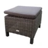 Hocker 'Bremen', Polyrattan, Dunkelgrau/braun, 42 X 50 X 54 Cm -Gartenbedarf Geschäft 3950101004 Hocker Bremen Koelle braun inkl Auflage 90791