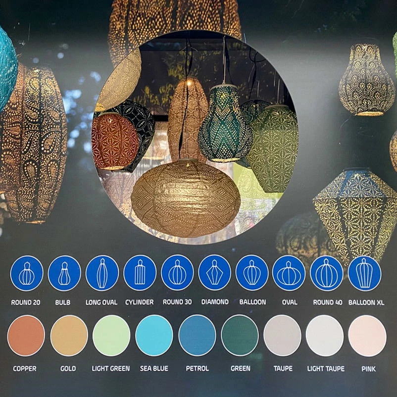 Solarlaterne 'Diamond 28 Ikat', Taupe, Ø 28 X 28 Cm 4 Solarlaterne 'Diamond 28 Ikat', Taupe, Ø 28 X 28 Cm – Bild 2