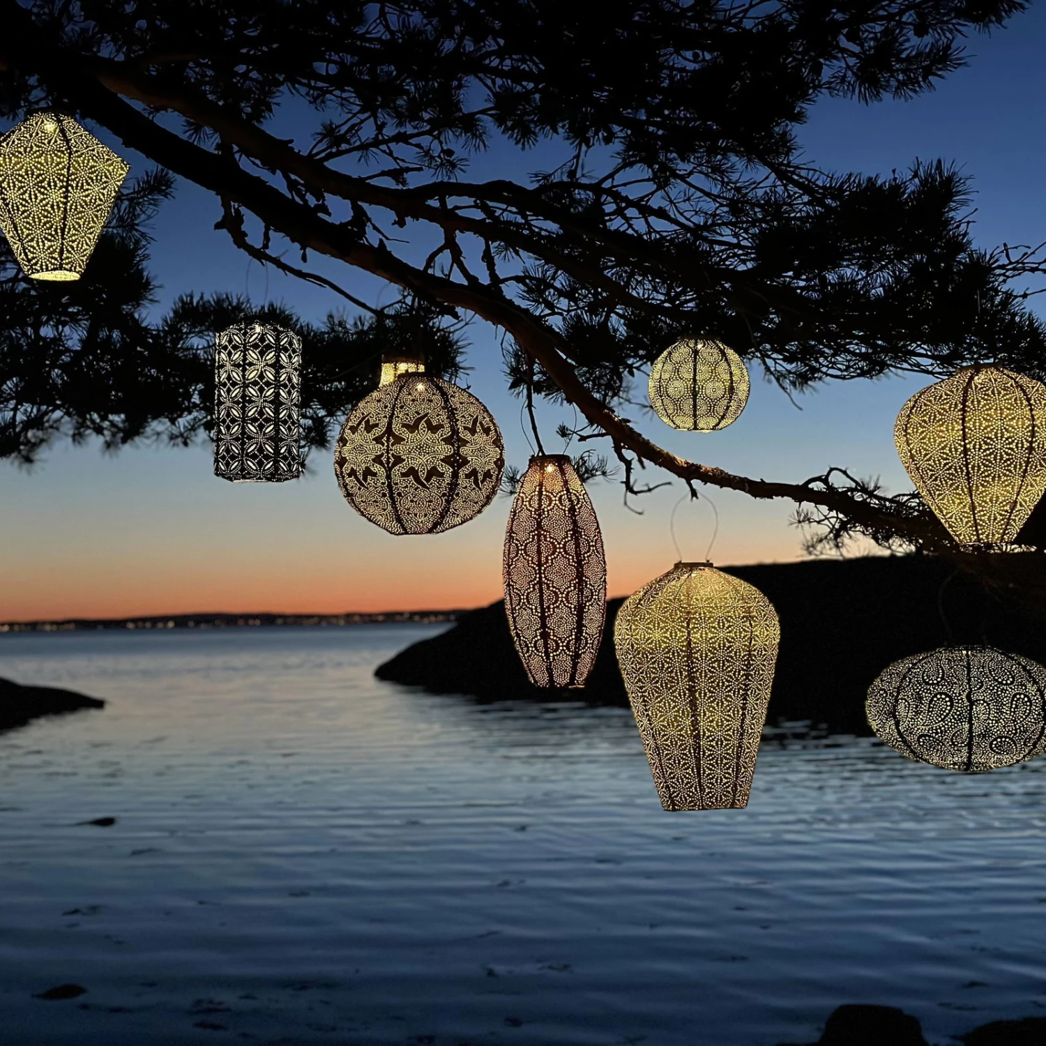 Solarlaterne 'Diamond 28 Ikat', Taupe, Ø 28 X 28 Cm 6 Solarlaterne 'Diamond 28 Ikat', Taupe, Ø 28 X 28 Cm – Bild 4